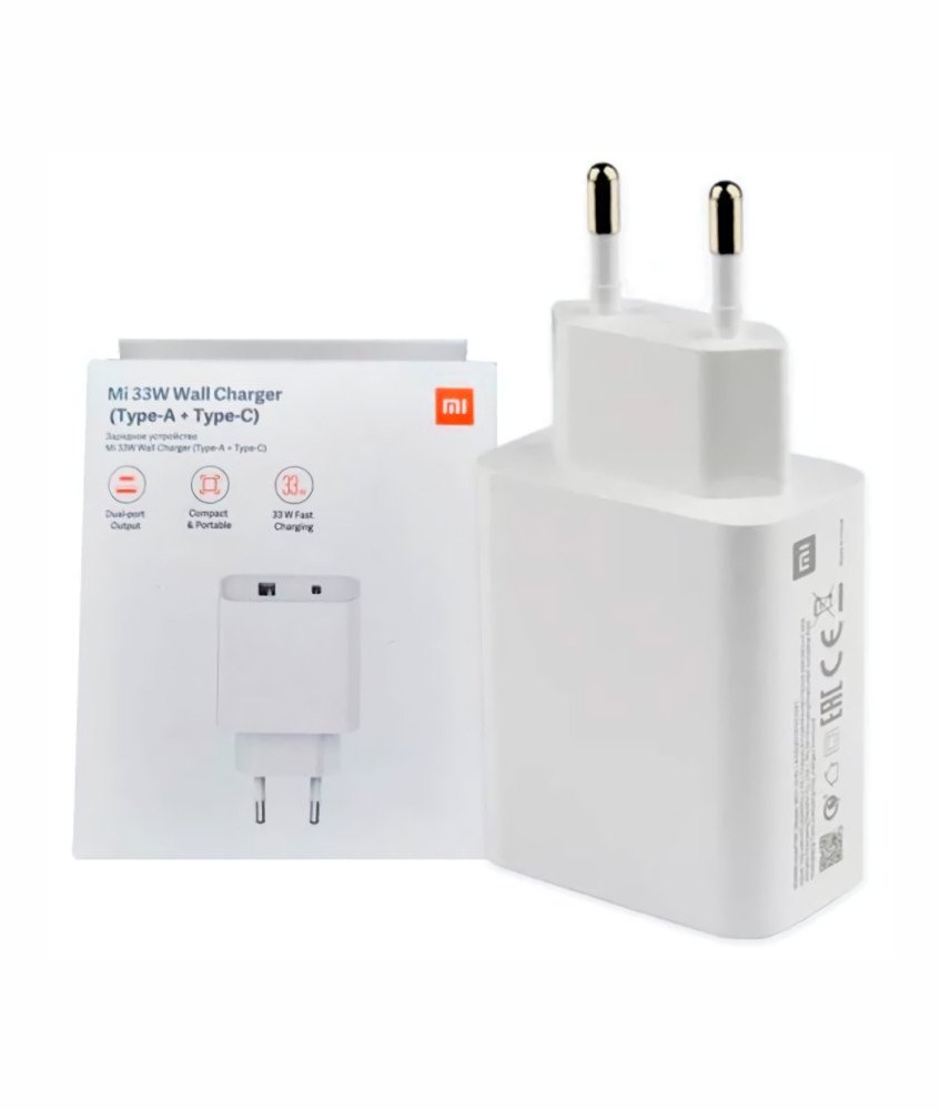 Cargador Xiaomi 33W + Cable Carga rápida-Blanco