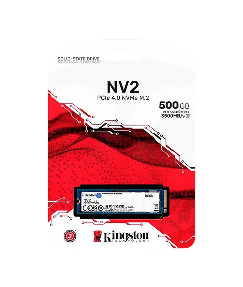 Kingston NV2 500GB – SSD NVMe PCIe 4.0, Alto Rendimiento