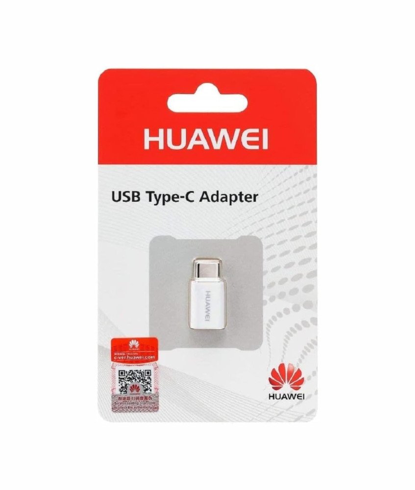 Adaptador V8 Huawei USB-C a Micro USB Blanco Original - 04071259